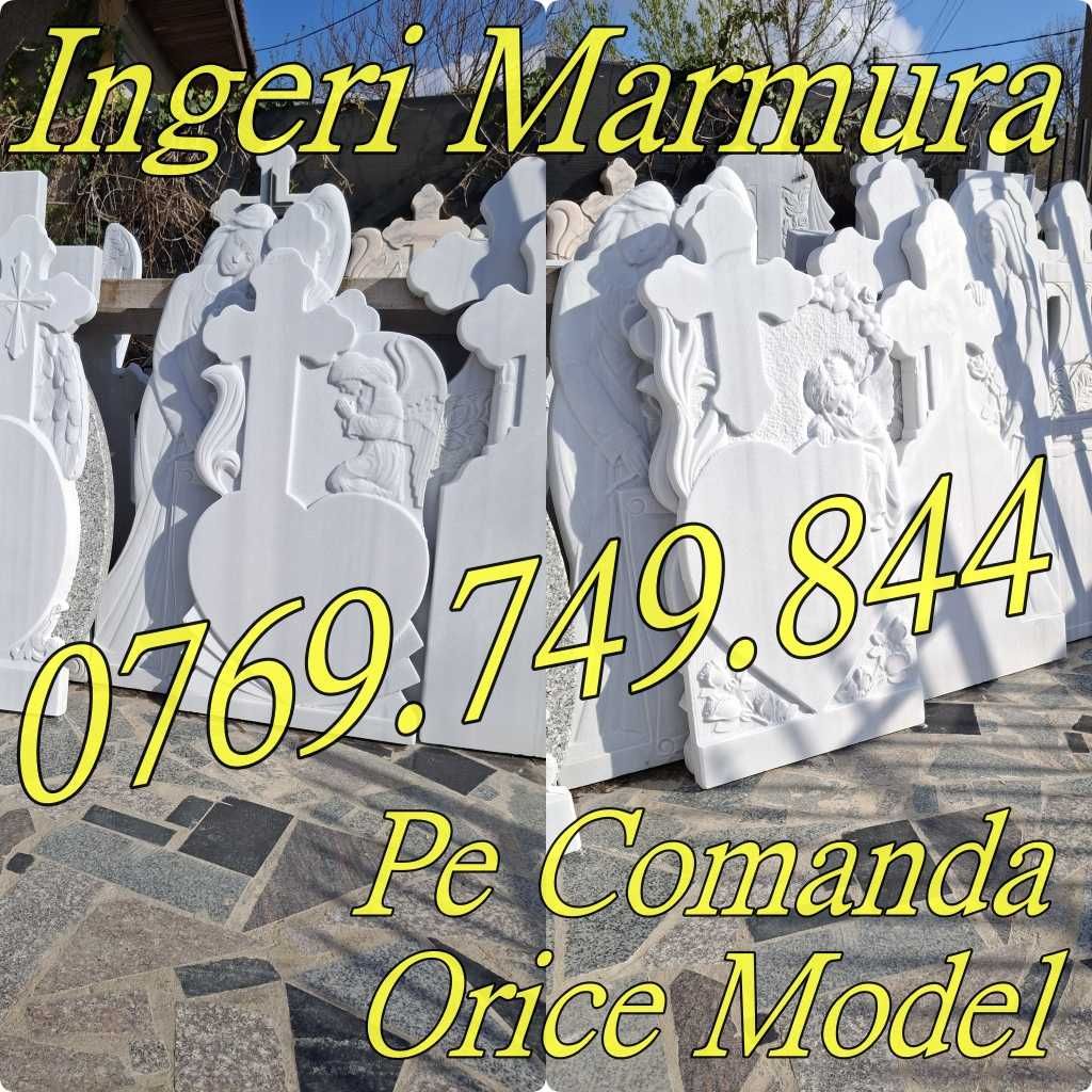 Ingeri Cruci Marmura Monumente Funerare