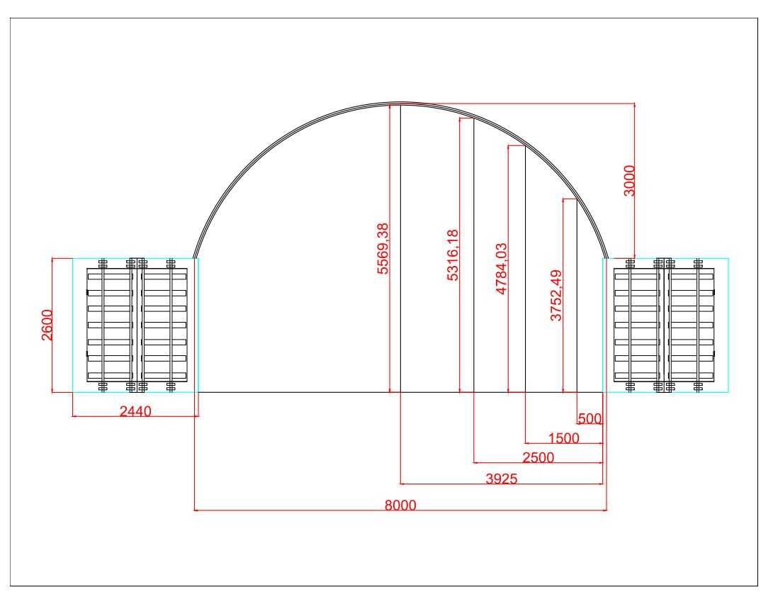 Cort container 8m x 6m pe containere de 20'