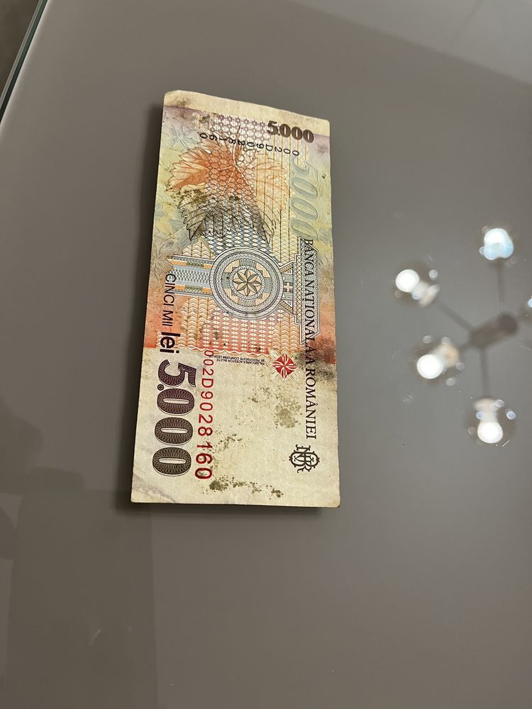 Bancnota 5.000 lei- Lucian Blaga(1998)1995-1961