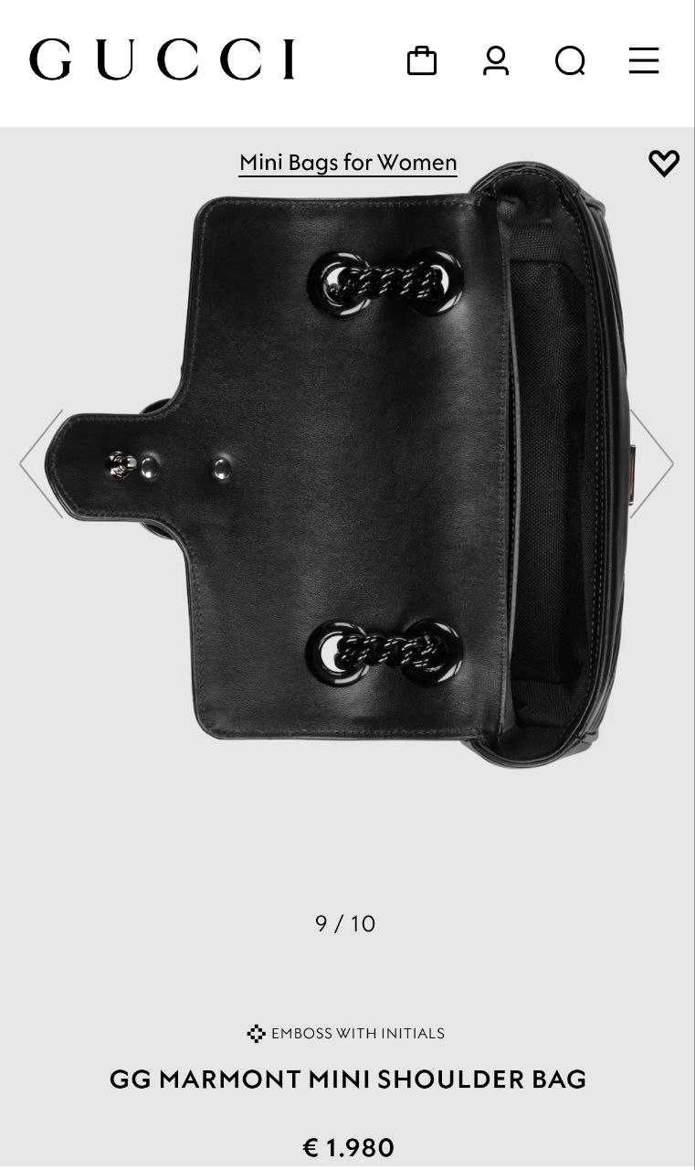 Дамска Чанта Gucci GG MARMONT Mini SHOULDER Bag 100% Leather