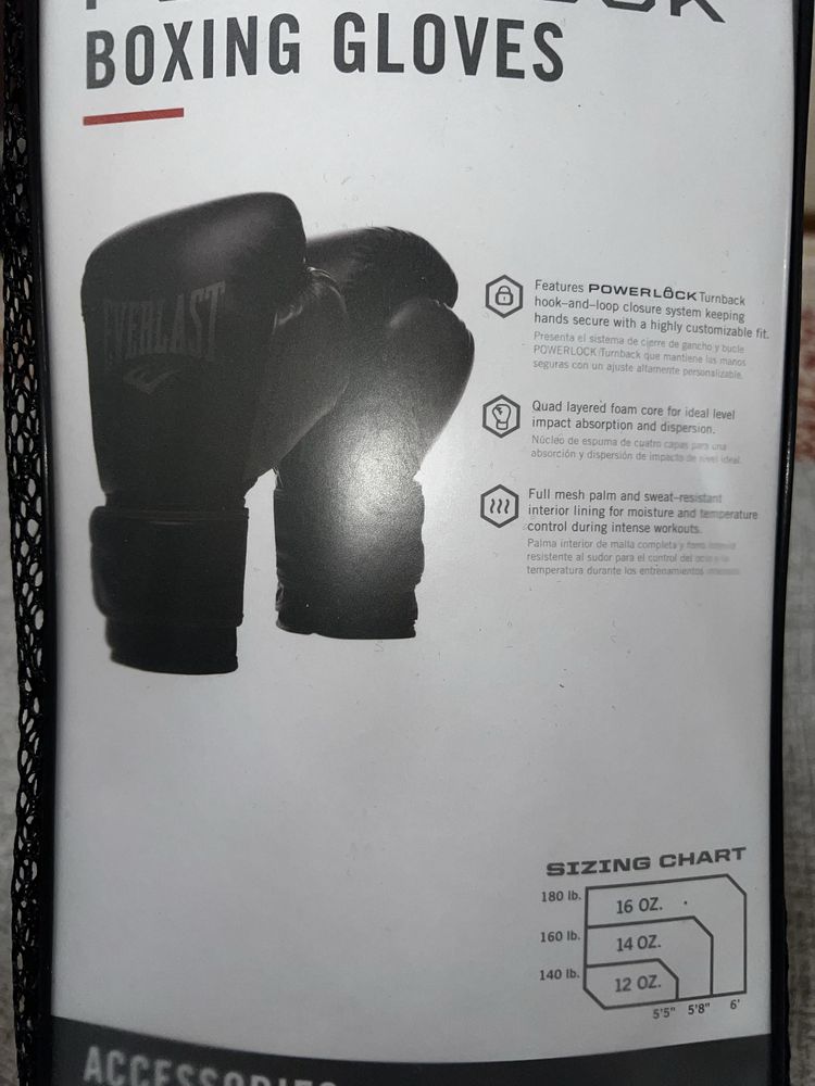 Боксерские перчатки Everlast Powerlock оригинал