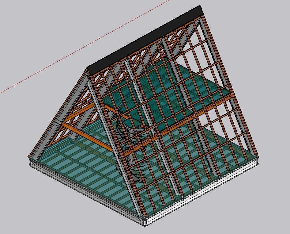 Acoperis fotovoltaic de 8kw la casa tip A - 64 mp la parter.