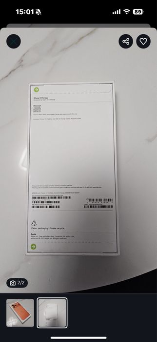 IPHONE 17 pro max nou sigilat telefon este adus de afara mulyumesc