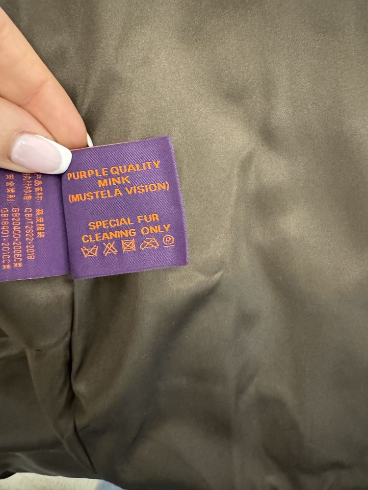 Дамско палто от норка Тъмен Шоколад S-M,L Mink coat