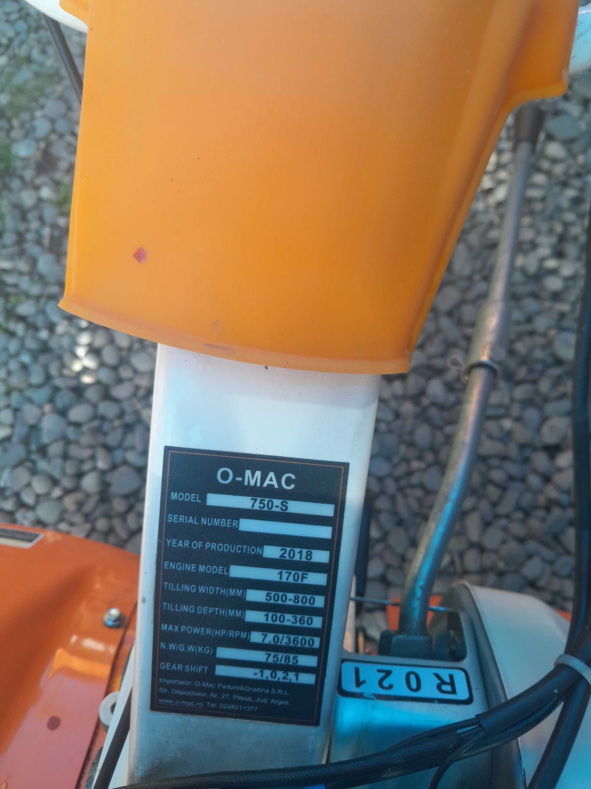 Motocultor O-MAC 750 S+Accesorii
