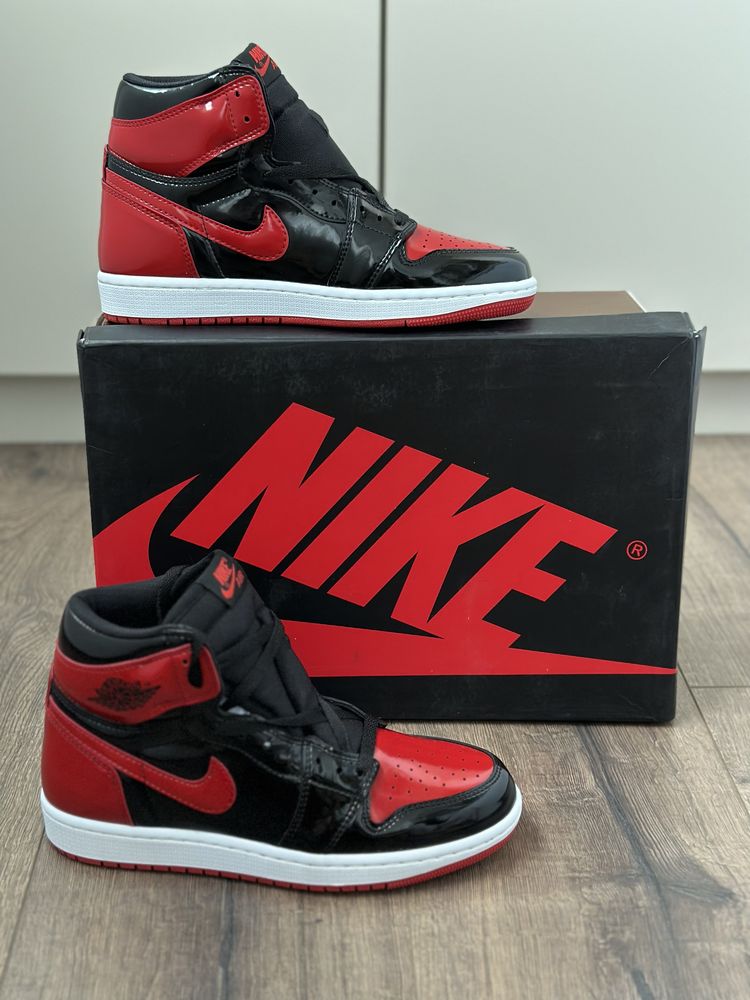Adidasi AIR JORDAN 1 Retro High OG - PATENT BRED | Model Nou 2025
