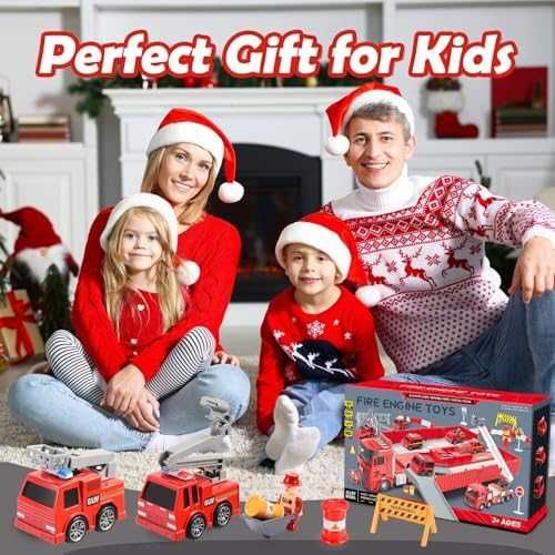 Нова Пожарна Играчка Комплект 7 Коли и Аксесоари за деца игра подарък