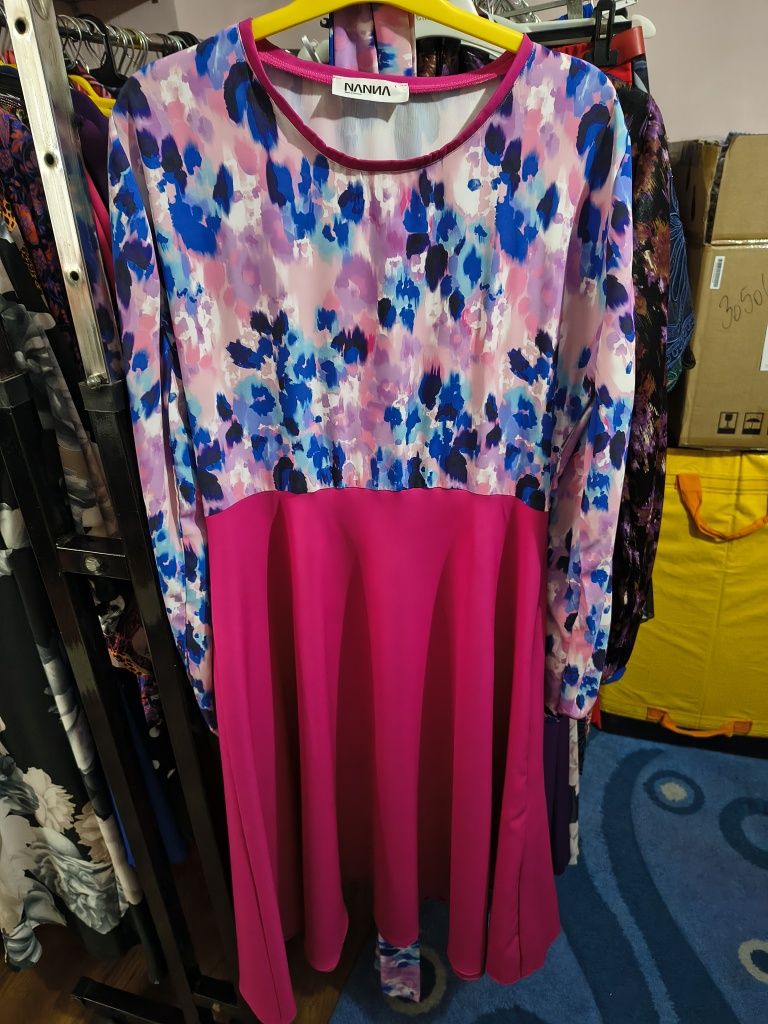 Rochie fucsia superbă, nouă, mărimea L