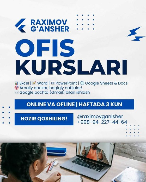 KOMYUTER KURSLARI – 0 dan boshlab amaliyotgacha!