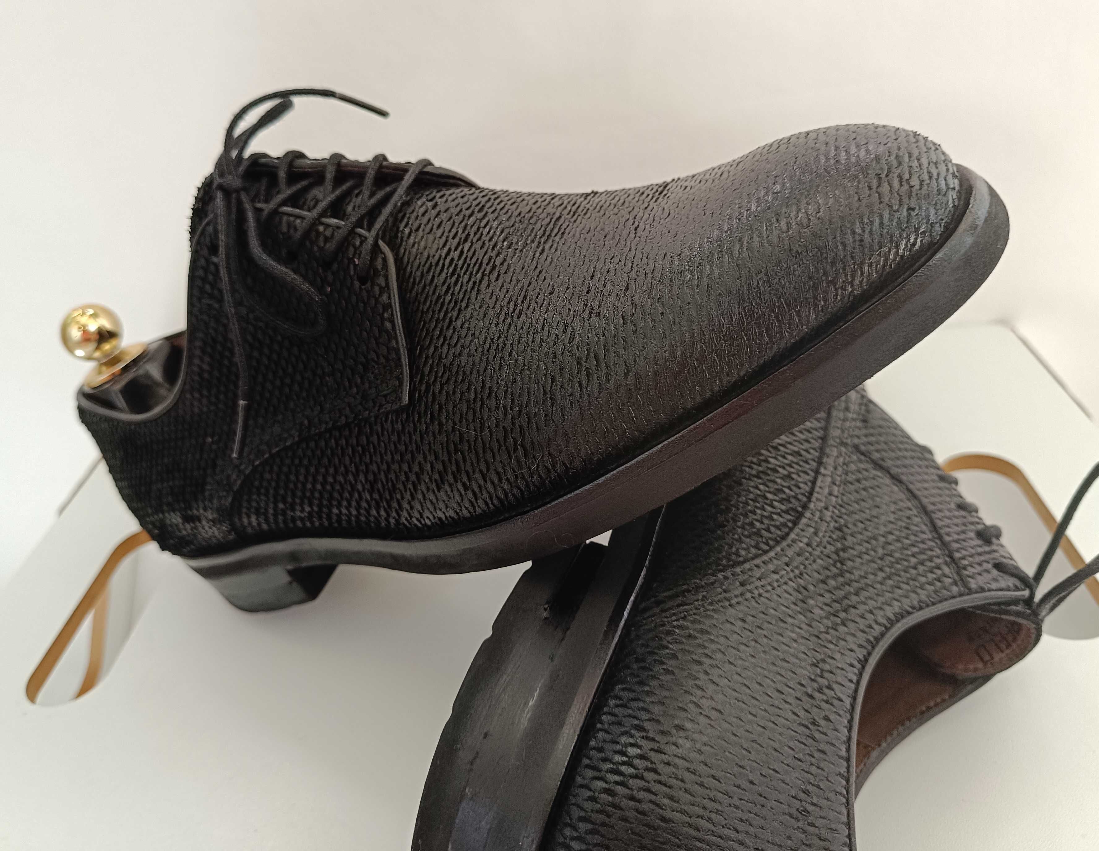 Pantofi derby 40 40.5 de lux lucrati Lagerfeld piele naturala nappa