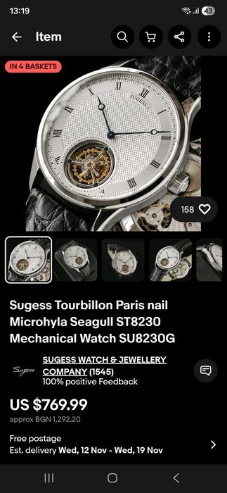 Tourbillon Seagull ST8230 Mechanical Watch