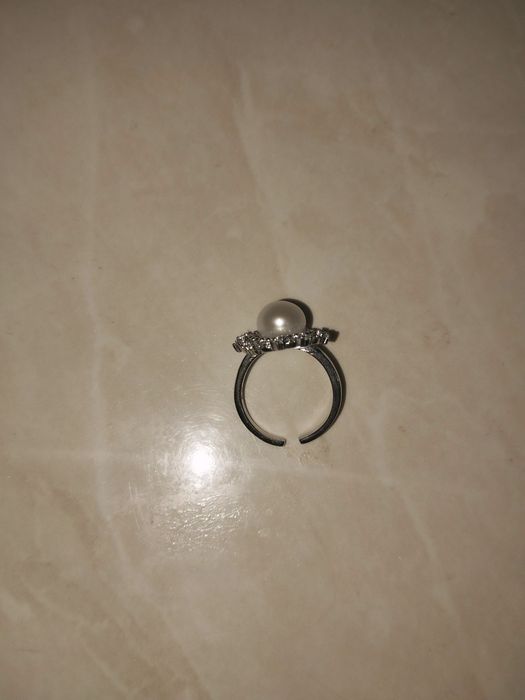 Кумуш узук жемчуг кузли