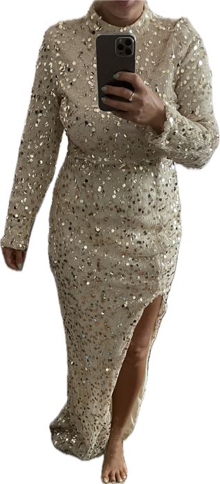 Rochie de seara aurie marimea M