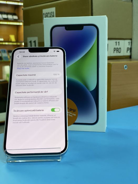 Apple iPhone 14 Box 100%, 128GB, Garantie 12 luni | Lensun