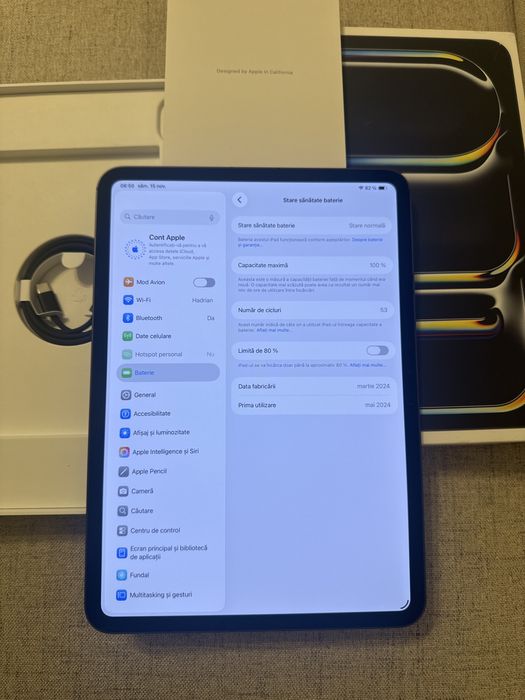 ipad pro 11” cu M4 256gb space black, wifi plis cellular