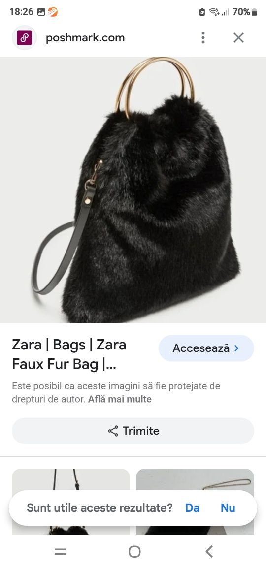 Poșetă Zara din blăniță