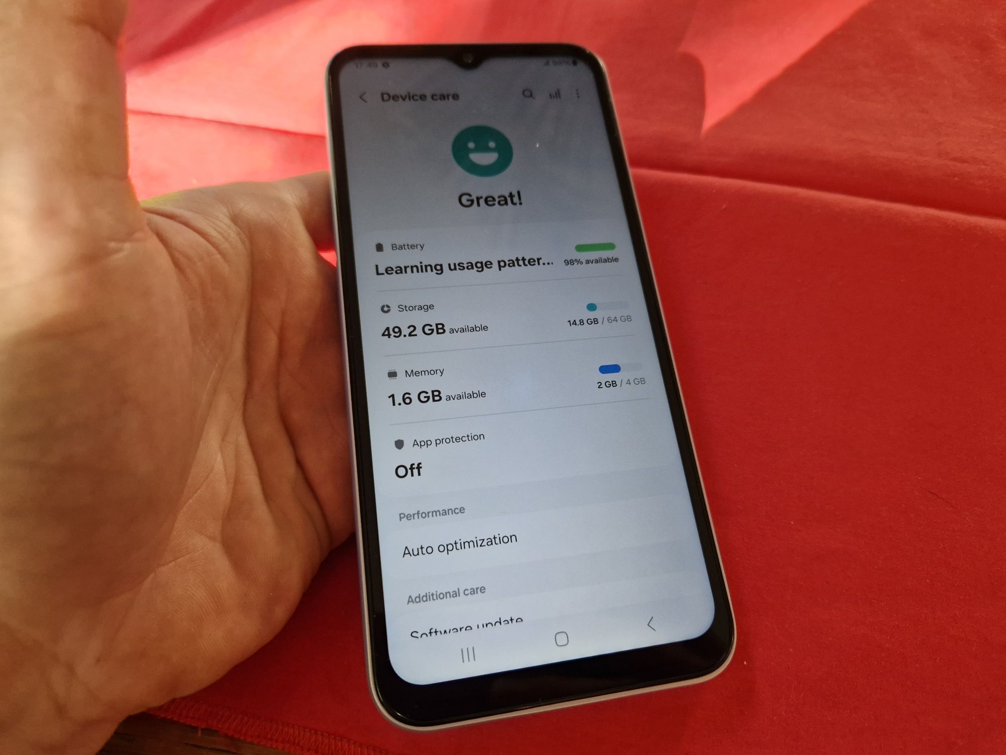 -Samsung A14, Nou, 64Gb, 4Ram, Grey, ireprosabil, stare perfecta, doar