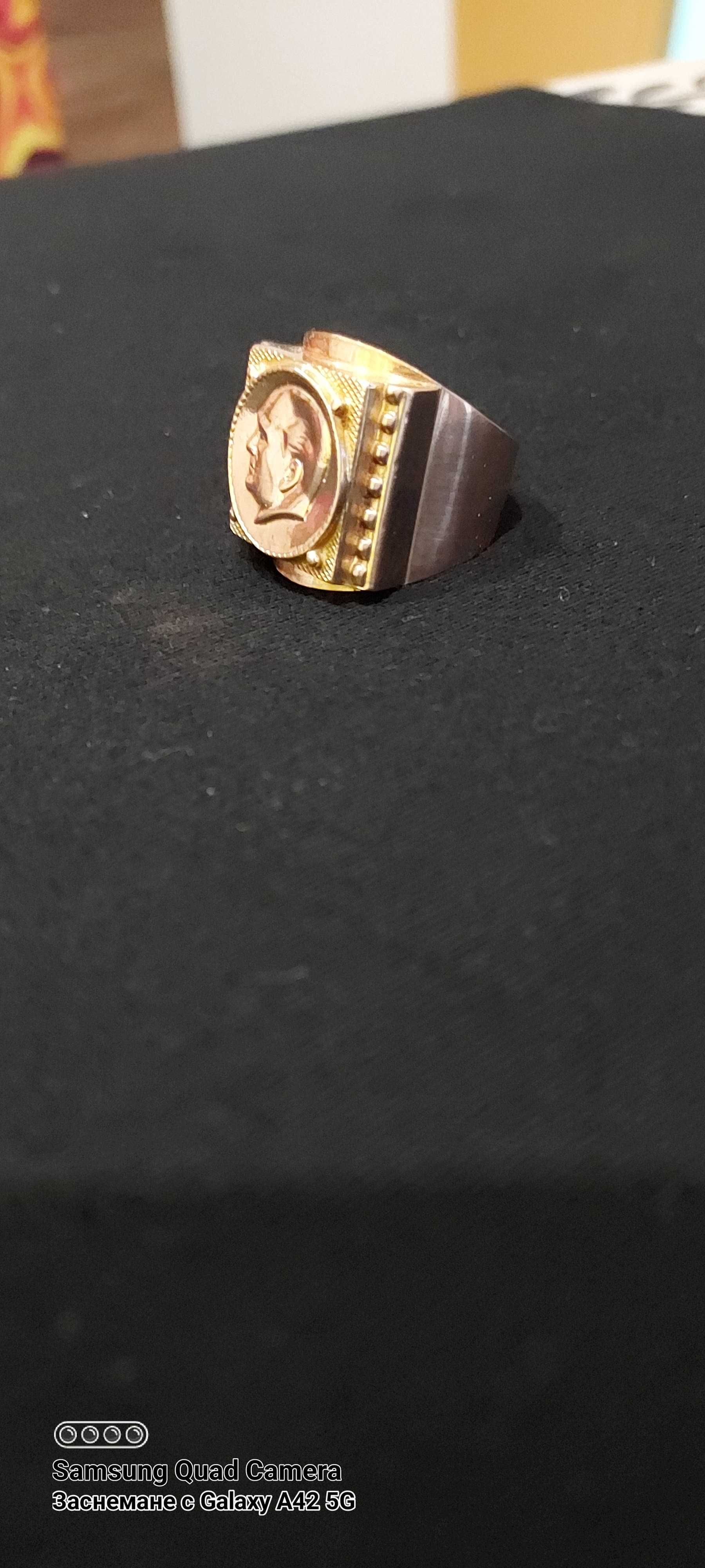 Масивен мъжки златен пръстен 10.48гр. 14кар.