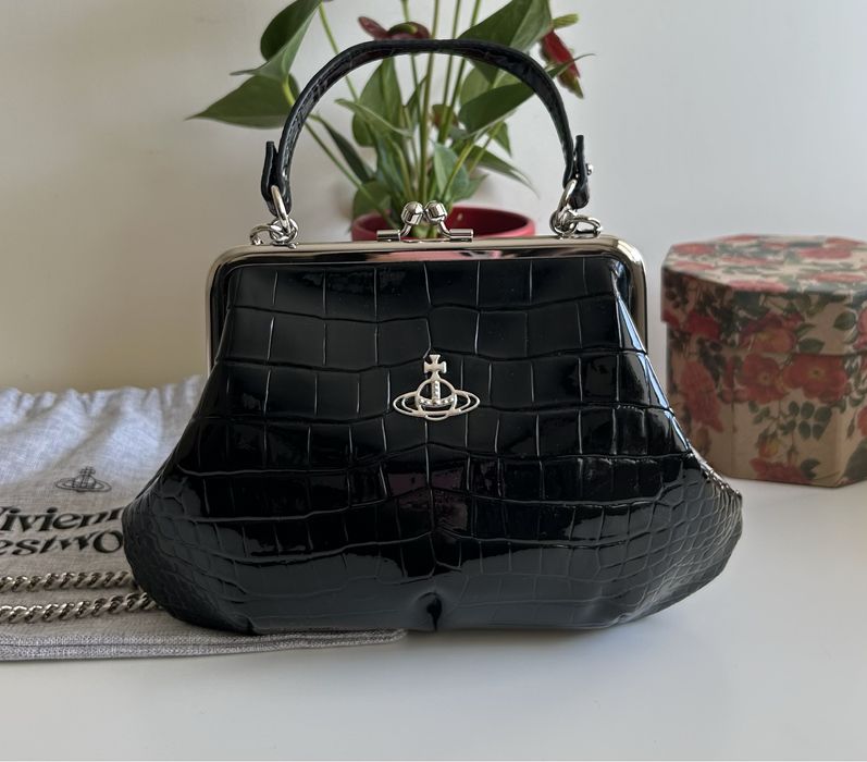 Vivienne Westwood - Frame Bag Croc Patterned Bag ( Нова с етикети )