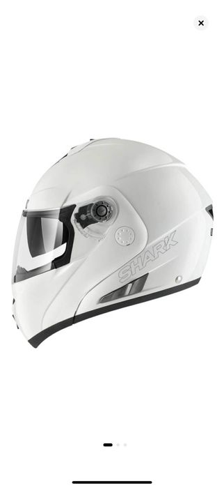 Casca Motor Shark openline prime, Alb Marimea L