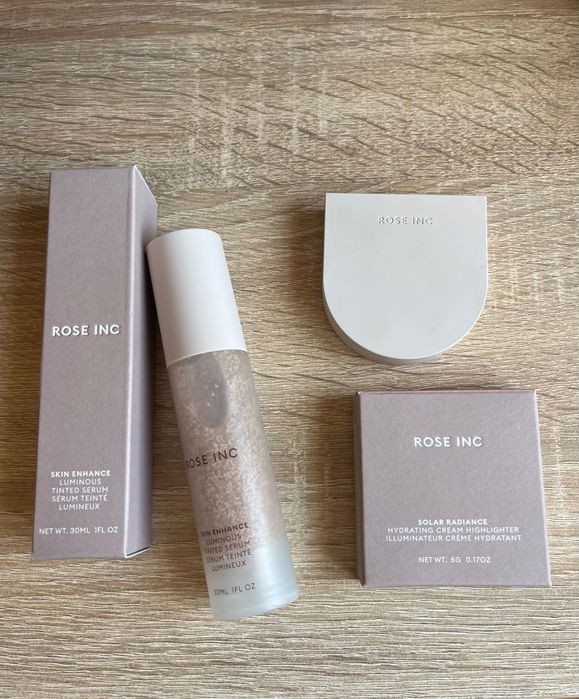 Rose INC фон дьо тен, хайлайтър и руж