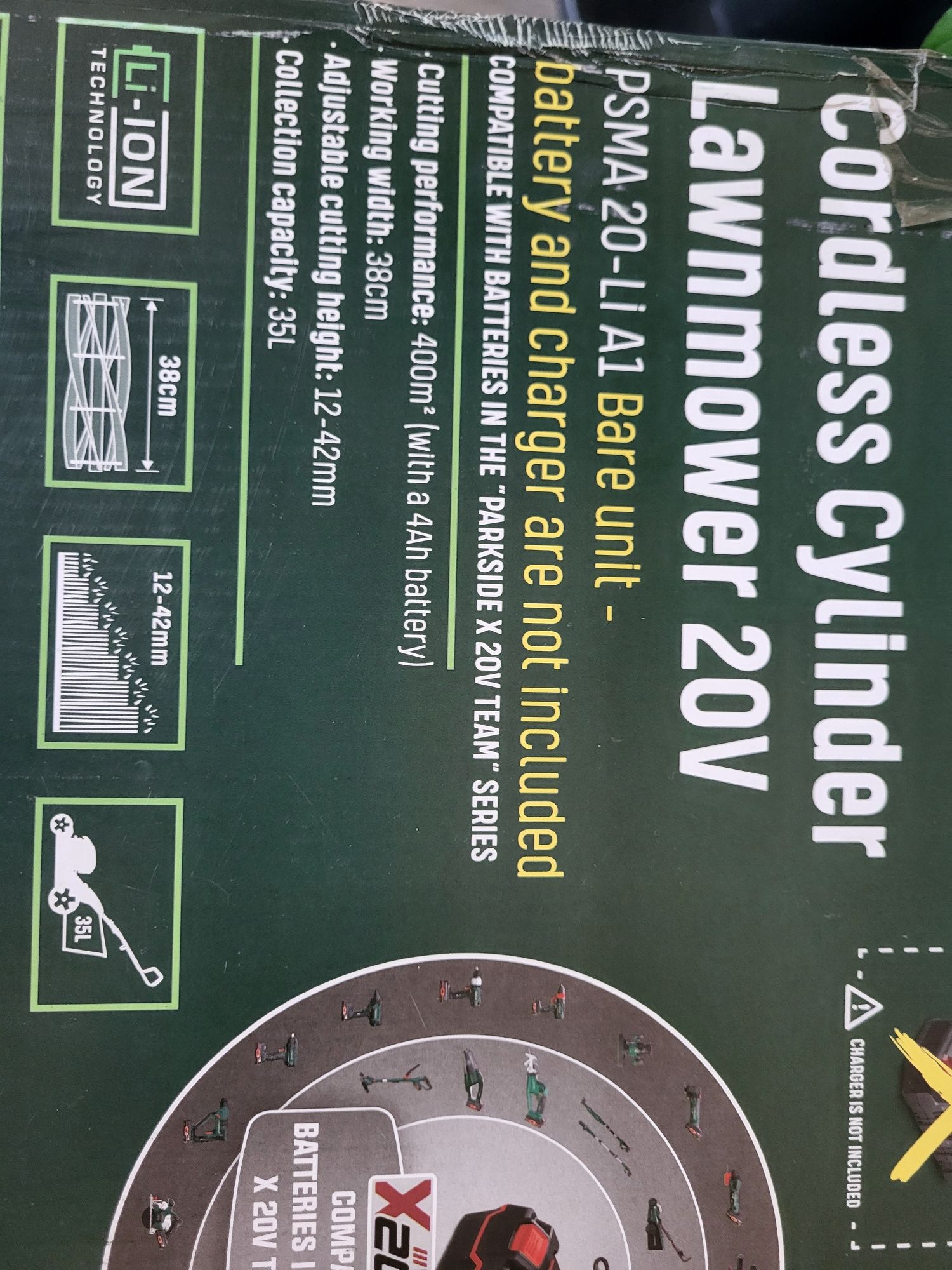 Акумулаторна косачка Parkside 20v