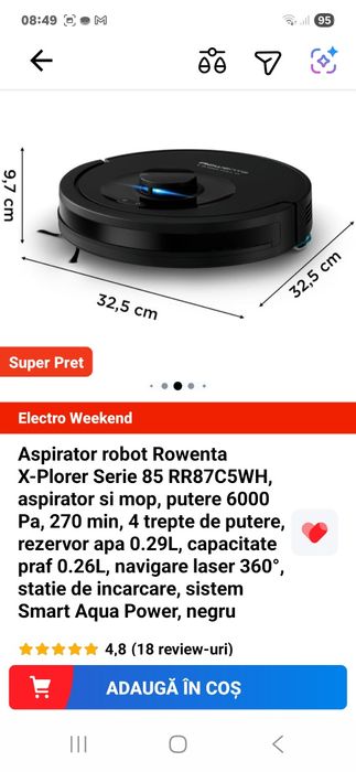 Robot aspirator Rowenta