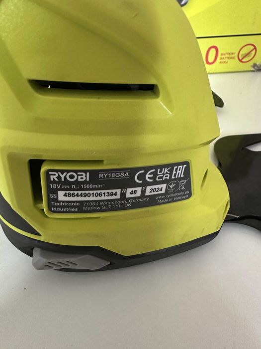 Foarfeca de gradina, electrica, 18V, RYOBI RY18GSA-0