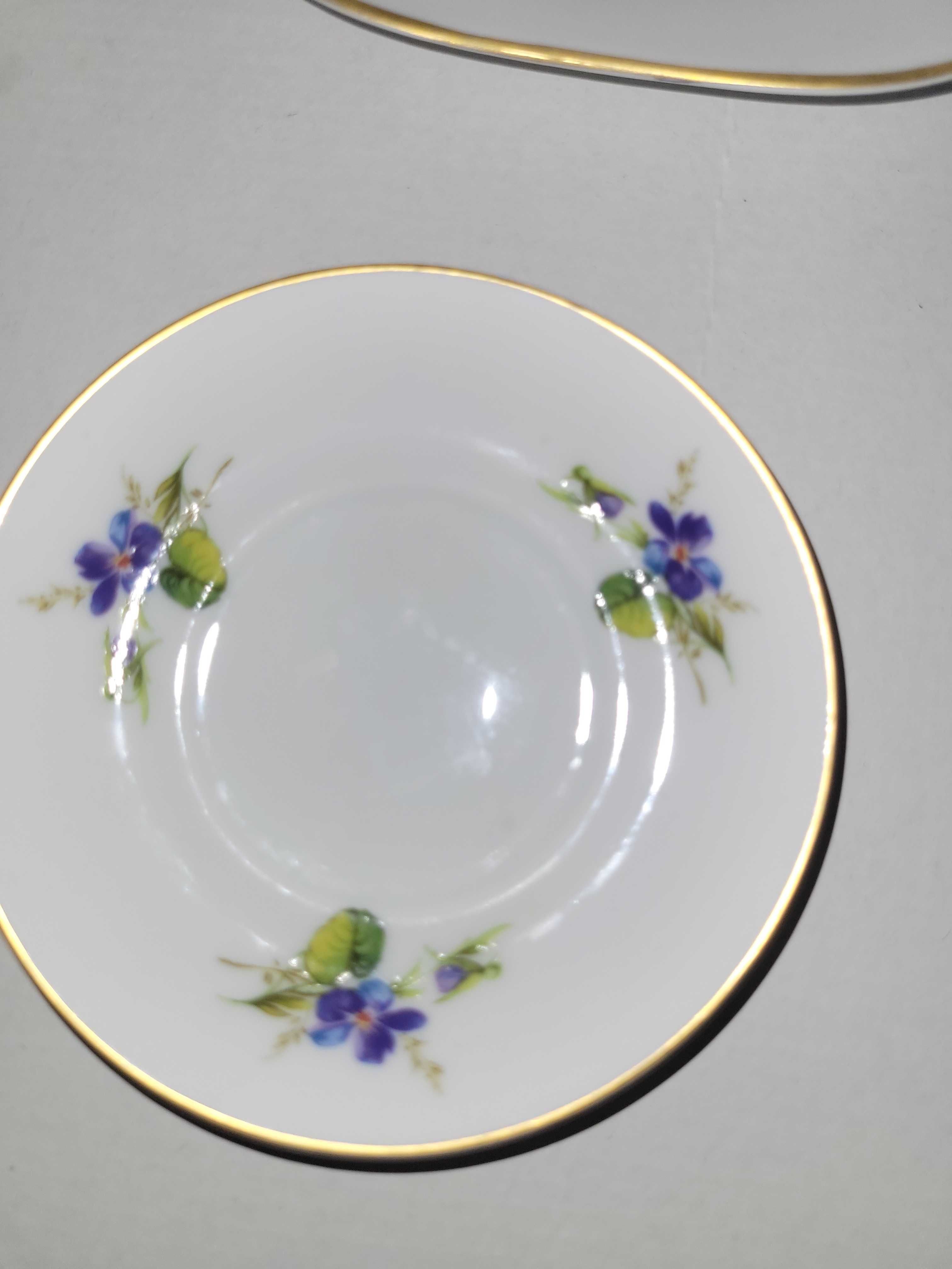 Set 6 cesti demitasse pictate manual, portelan suedez Hackefors