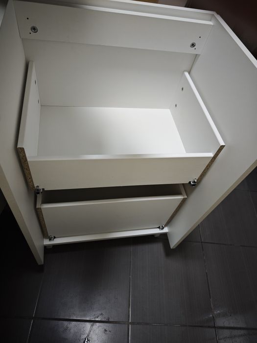 Baza pentru lavoar cu sertare Sensea Easy, 50 x 79.5 x 39.8 cm, alb