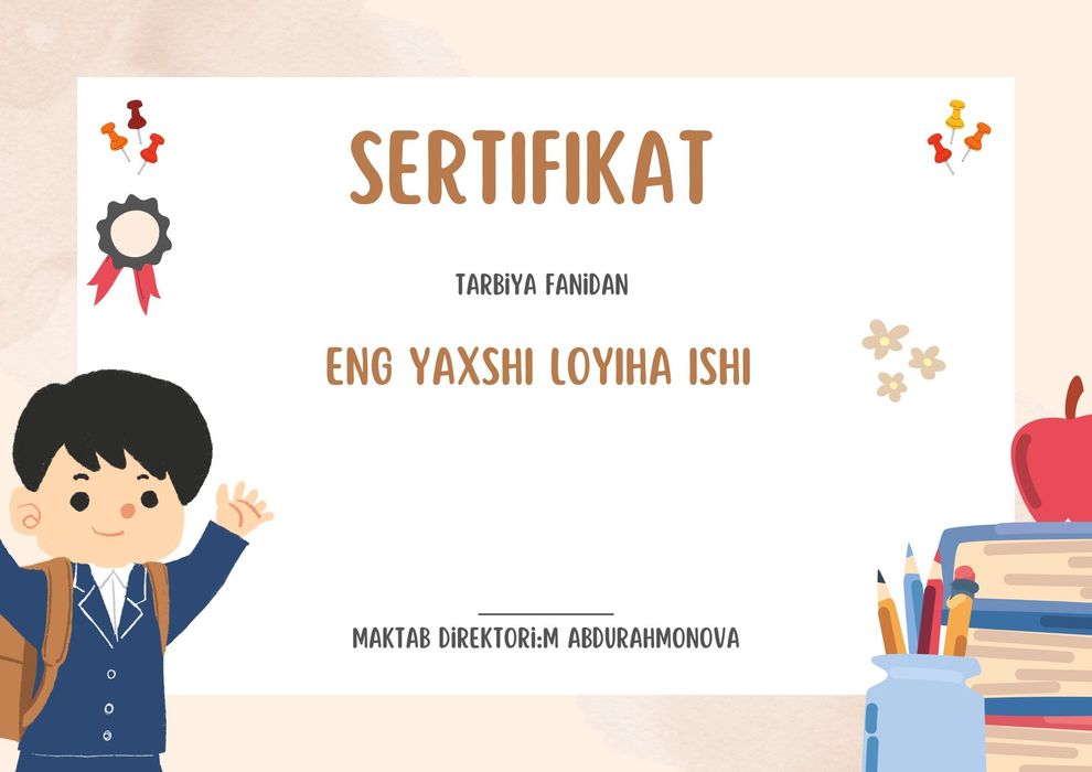 Diplom, sertifikat,logotip,vizitka,taqdimot yasash