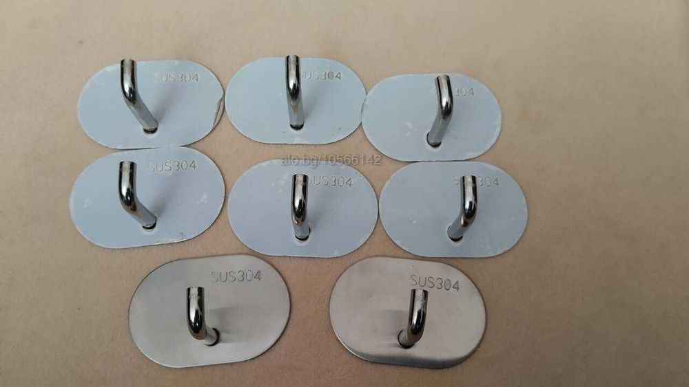 Закачалка за кърпи или друго инокс 8 броя комплект