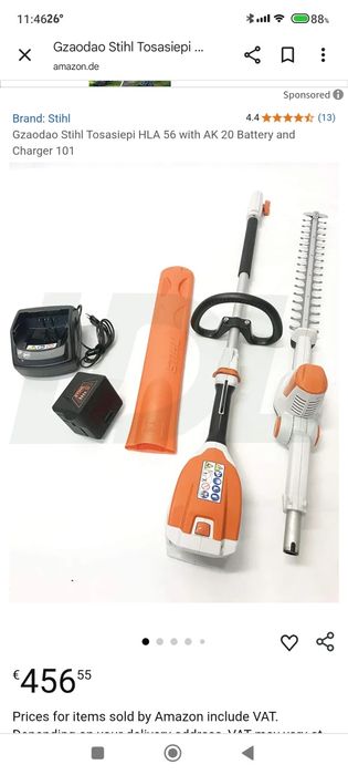 Foarfeca Stihl HLA 56 tuns tăiat gard viu acumulator  trimer