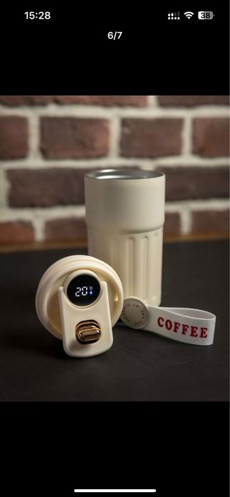 Termokrujka qahva uchun, harorat sensori bilan, 460 ml