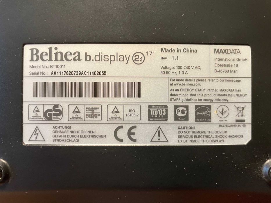 Vand Monitor Belinea 17'' in stare foarte buna, 40 lei