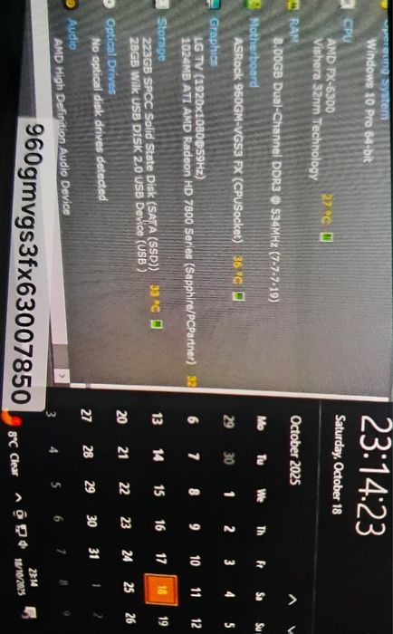 PC AM3+ FX-6300, HD 7850, SSD 240 GB, 8 GB RAM