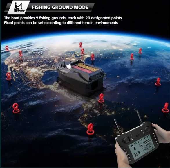 Лодка за Захранка V080 2025 New 800M 3KG 180 GPS Point Auto Return GPS