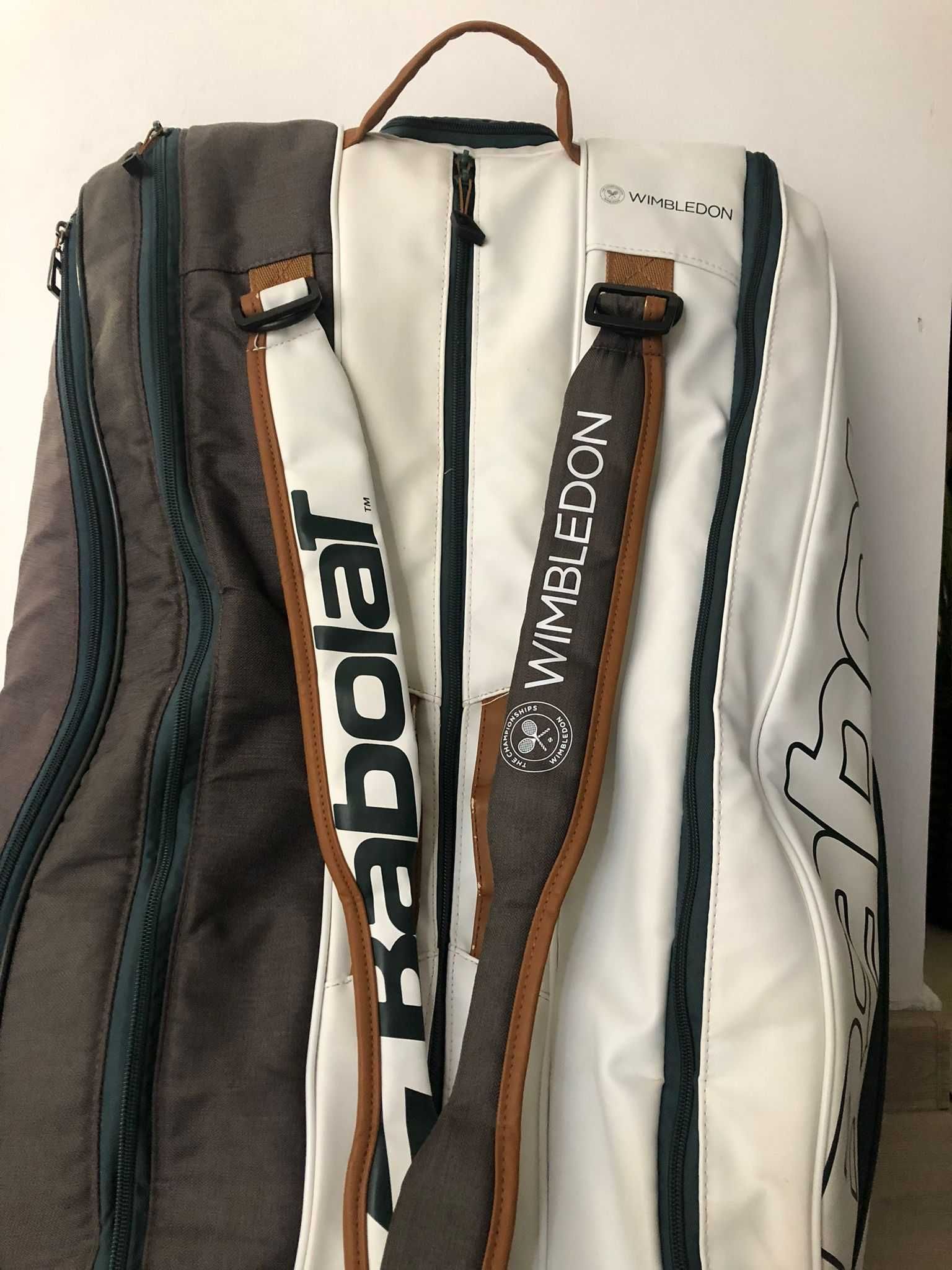 Bag Babolat Wimbledon, 12 rachete, alb/gri