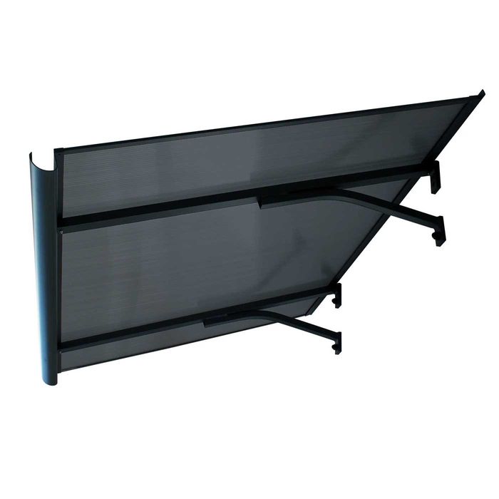 Copertină BODO PRO Alu cu jgheab + Policarbonat  120x90-160x90