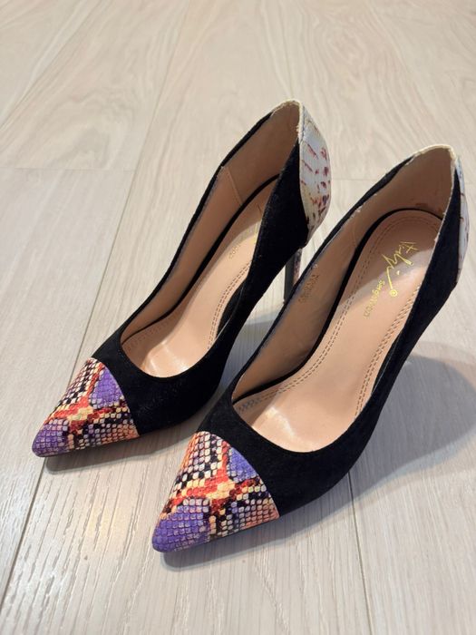 Pantofi dama, Sergio Todzi, culoare roz,negru, Nr 38