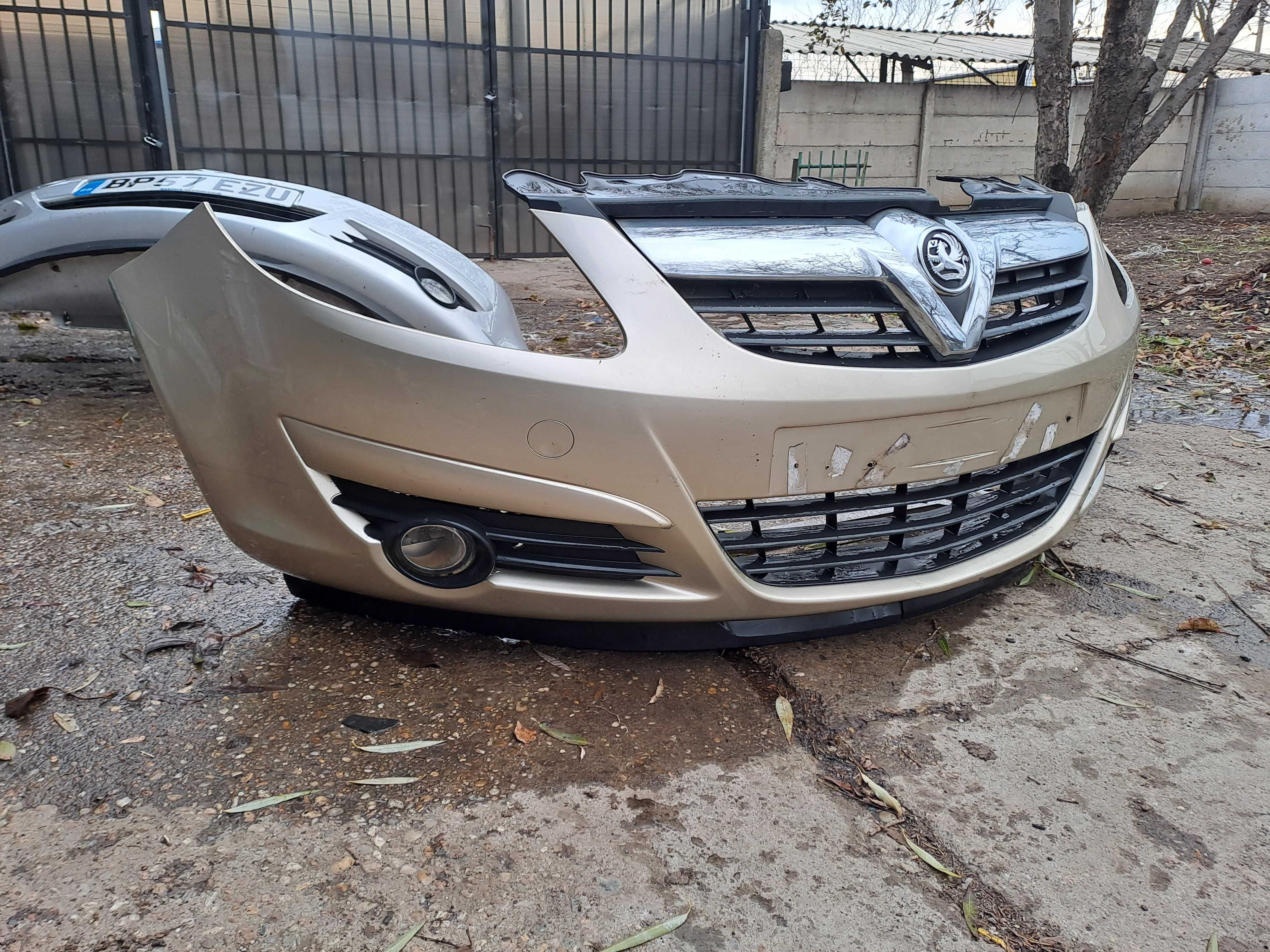 Bara fata Opel Corsa D cu proiectoare ceata culoare gri auriu cod Z40M