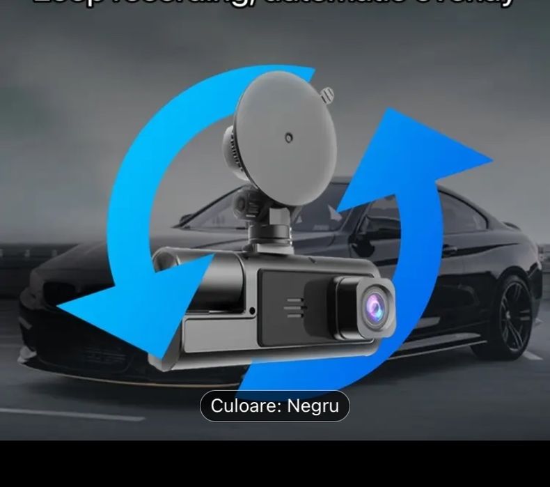 Camera de bord HD cu 3 camere + card 32 GB