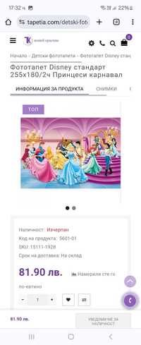 Фототапет Disney стандарт 255х180/2ч Принцеси карнавал