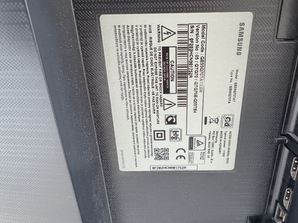 Vând Samsung QLED 4K 55″ – QE55Q70TAT