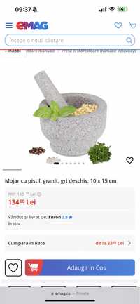 Mojar cu pistil granit