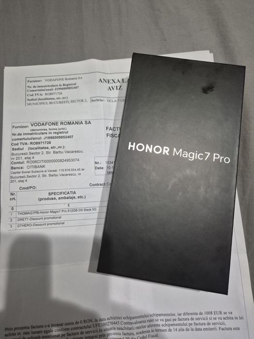 Honor Magic 7 PRO 512gb - Sigilat - DualSim - Black - Garantie 2 ani
