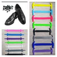 Sireturi-Silicon-Elastice-Fara-Legare-Negre-Albe-Color-Adidasi-Pantofi