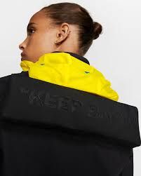 Nike Off-White Women's Running Jacket in Black/Yellow размер S