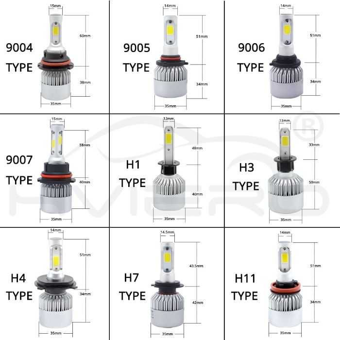 LED крушки автомобил H7 H1 H4 H3 HB4 H11 лед комплект гаранция canbus