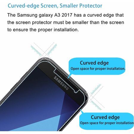 Folie de sticla, case friendly GloMax, pentru Samsung Galaxy A3 2017
